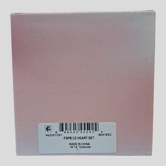 NWT BELIEVE IN BRILLIANCE Silver Plated Cubic Zirconia Heart Necklace Set 🤍🤍🤍 - Picture 4 of 9